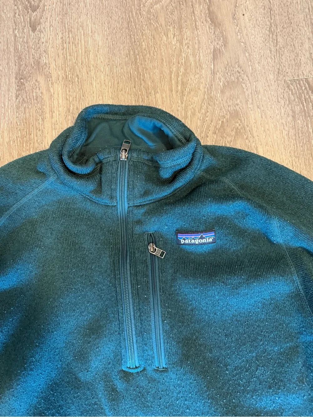 Patagonia Better Sweater Fleece 1/4 Zip Men’s Medium Green Pullover 25618 Hiking